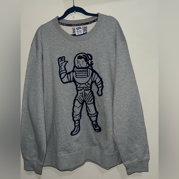 NWOT Billionaire Boys Astronaut Crewneck Sweater In Heather Gray